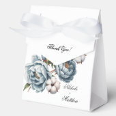 Dusty Blue and Cotton Wedding Party  Geschenkschachtel (Vorderseite)