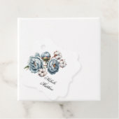 Dusty Blue and Cotton Wedding Thank You Geschenkanhänger (Beispiel)