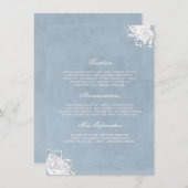 Dusty Blue and Gipskraut Wedding Information Begleitkarte (Vorne/Hinten)