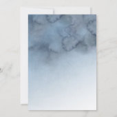 Dusty Blue and Gold Elegant Graduation Party Einladung (Rückseite)