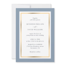 Dusty Blue and Gold Elegante Wedding
