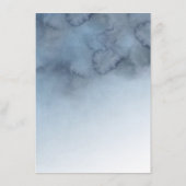 Dusty Blue and Gold Wedding Information Begleitkarte (Rückseite)