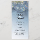 Dusty Blue and Gold Wedding Programme (Vorderseite)