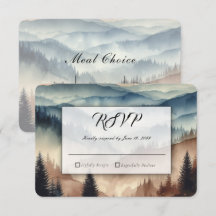 Dusty Blue and Mocha Brown Mountains Wedding