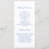 Dusty Blue and Peach Floral Weddings Programme (Rückseite)