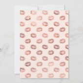 Dusty Blue and Rose Gold Floral Couples Dusche Einladung (Rückseite)