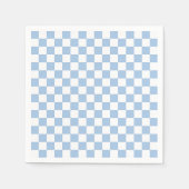 Dusty Blue and White Checkered Serviette (Vorderseite)
