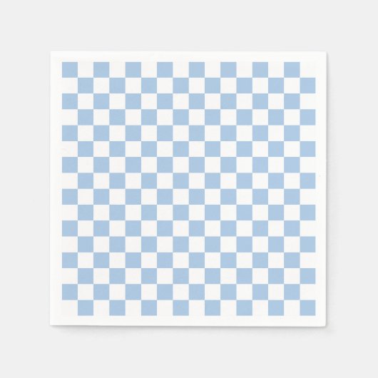 Dusty Blue and White Checkered Serviette (Vorderseite)