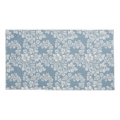 Dusty Blue and White Cottage Garden Kissenbezug (Rückseite)