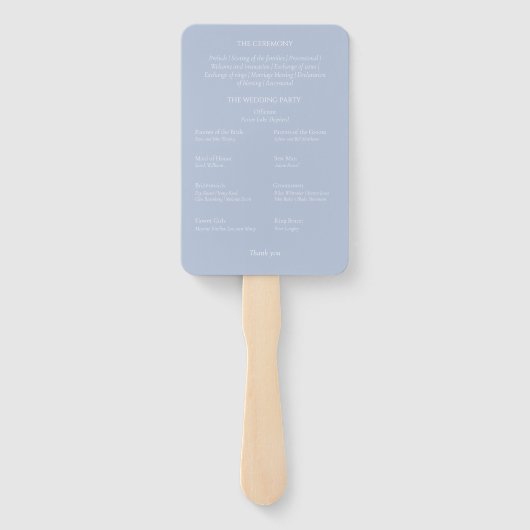 Dusty Blue and White Floral Hydrangea Set of Fans Fächer (Rückseite)