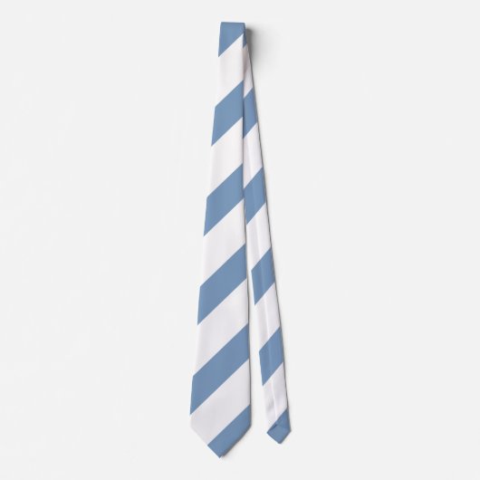Dusty Blue and White Stripes  Krawatte (Vorderseite)