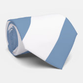 Dusty Blue and White Stripes  Krawatte (Gerollt)