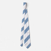 Dusty Blue and White Stripes  Krawatte (Rückseite)