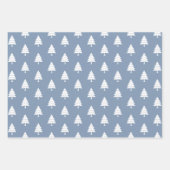 Dusty blue and white tChristmas holiday Geschenkpapier Set (Vorderseite 3)