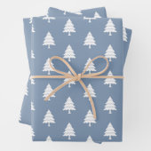 Dusty blue and white tChristmas holiday Geschenkpapier Set (Beispiel)