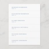 Dusty Blue and White Wedding Place Name Card DIY Einladung (Vorderseite)