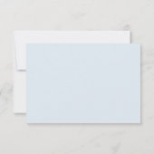 Dusty Blue and White Wedding RSVP Card (Rückseite)