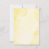 Dusty Blue and Yellow Flowers Wedding RSVP (Rückseite)