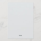 Dusty Blue Anemone Winter Wedding Einladung (Rückseite)