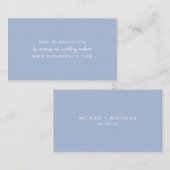 Dusty Blue Antwort online oder per E-Mail Hochzeit Begleitkarte (Vorne/Hinten)