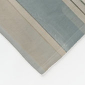 Dusty Blue Aquamarin Sage Beige Streifen Fleecedecke (Ecke)