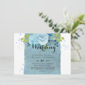 Dusty Blue Aquamarin Wedding Trending Budget (Stehend Vorderseite)