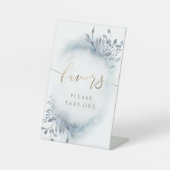 Dusty Blue Aquarell Sockelschild (Vorderseite)