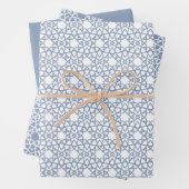 Dusty Blue Arabesque Design Geschenkpapier Set (Beispiel)