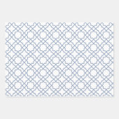 Dusty Blue Arabesque Muster Geschenkpapier (Vorderseite)