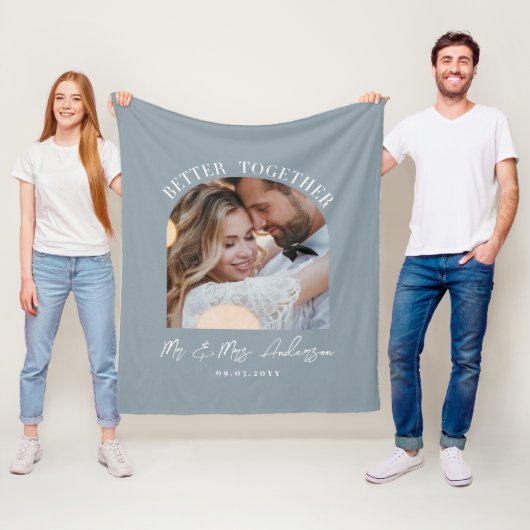 Dusty Blue Arch Foto Hochzeitsgeschenk Wohngestalt Fleecedecke (Beispiel)