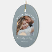 Dusty Blue Arch Foto Hochzeitsgeschenk Wohngestalt Keramik Ornament (Links)