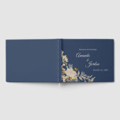 Dusty Blue Autumn Boho Wedding Guest Book Gästebuch (Voll)