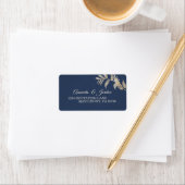 Dusty Blue Autumn Boho Wedding RSVP Adressetikett (Insitu)