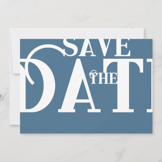 Dusty Blue Autumn Pampas Wedding Design Save The Date (Rückseite)