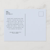 Dusty Blue B/W Foto Wedding Danke Postcard Postkarte (Rückseite)