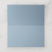 Dusty Blue Baby Blocks Blank Food Labels & Platzkarte (Innenseite Aufgefaltet)