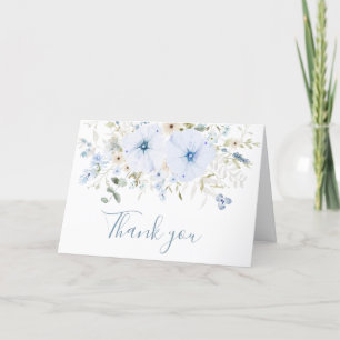 Dusty Blue Baby Bloom Baby Dusche Dankeskarte