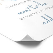 Dusty Blue Baby Bloom Baby Duschvorrichtung Poster (Ecke)