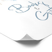 Dusty Blue Baby Bloom Babydusche Bücher und Gesche Poster (Ecke)