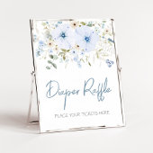Dusty Blue Baby Bloom Babydusche Windelwanne Poster