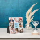 Dusty Blue Baby Boy Name Birth stats photo collage Fotoplatte (InSitu)