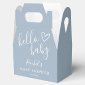Dusty Blue Baby Boy Niedlich Heart Hello Baby Dusc Geschenkschachtel (Geöffnet)
