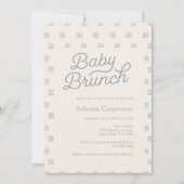 Dusty Blue Baby Brunch | Minimalistisch Sage Boho Einladung (Vorderseite)
