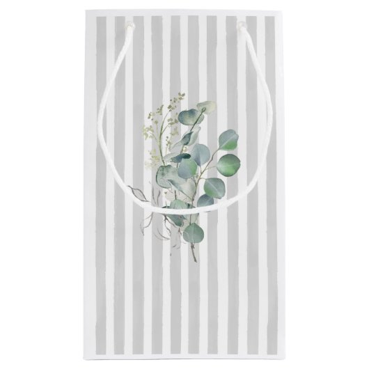 Dusty Blue Baby Carriage Custom Sign Kleine Geschenktüte (Rückseite)