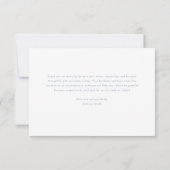 Dusty Blue Baby Dusche Dankeskarte (Rückseite)