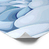 Dusty Blue Baby in Bloom Baby Dusche Empfang Poster (Ecke)