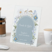 Dusty Blue Baby in Bloom Baby Duschkarten & Gesche Sockelschild (In SItu)