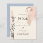 Dusty Blue Baby Shower Boho (Vorne/Hinten)