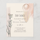 Dusty Blue Baby Shower Boho (Vorderseite)