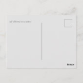 Dusty Blue Baby Shower Boho Postkarte (Rückseite)